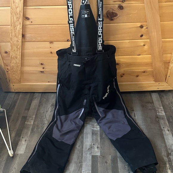Polaris Black and Gray Snow Pants